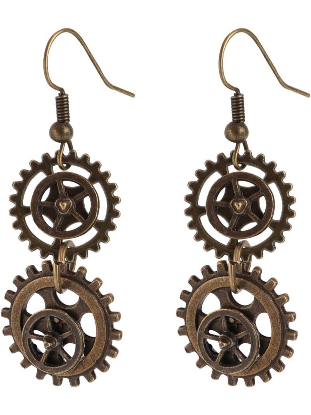 Women's Bronze Alloy Retro Gothic Steampunk Dangle Drop Halloween Gifts Earrings